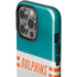 NFL Miami Dolphins White Striped iPhone 15 Pro Impact Case